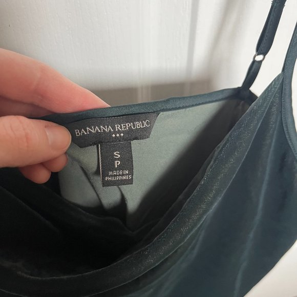 Banana Republic Factory Velvet Slip Dress - Teal - Picture 3 of 5